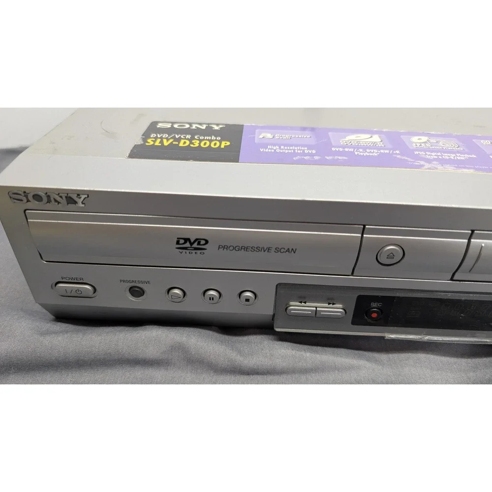 Sony DVD/VCR Combo SLV-D300P Progressive Scan Hi-Fi Stereo Player-Tested Works
